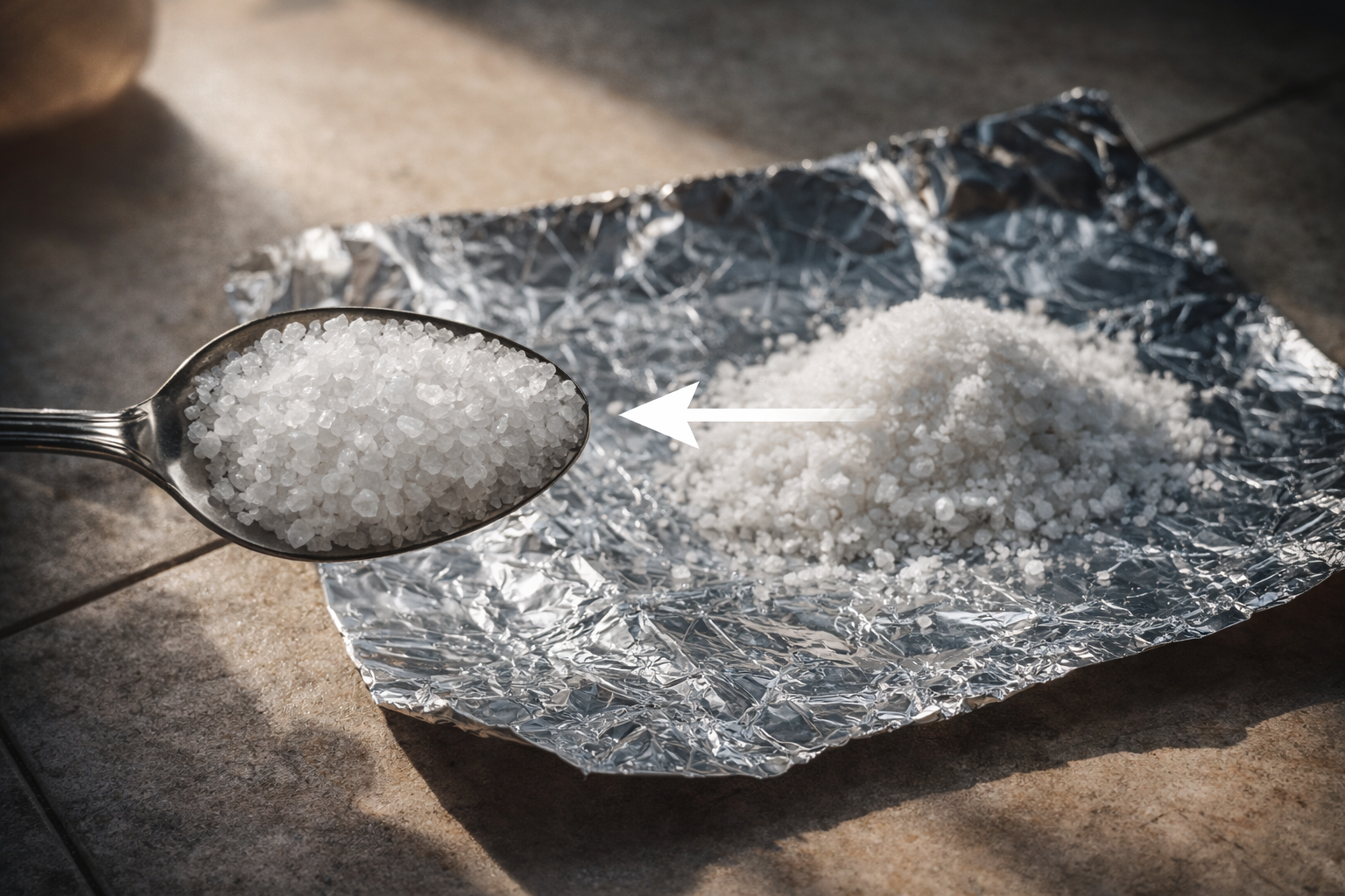 Aluminio y sal gruesa: la mezcla que soluciona muchos problemas en el hogar