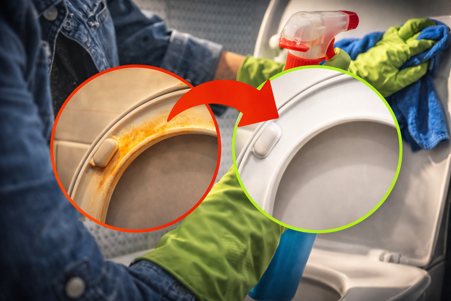 Asiento de inodoro viejo y amarillento: cómo devolverle su blancura original