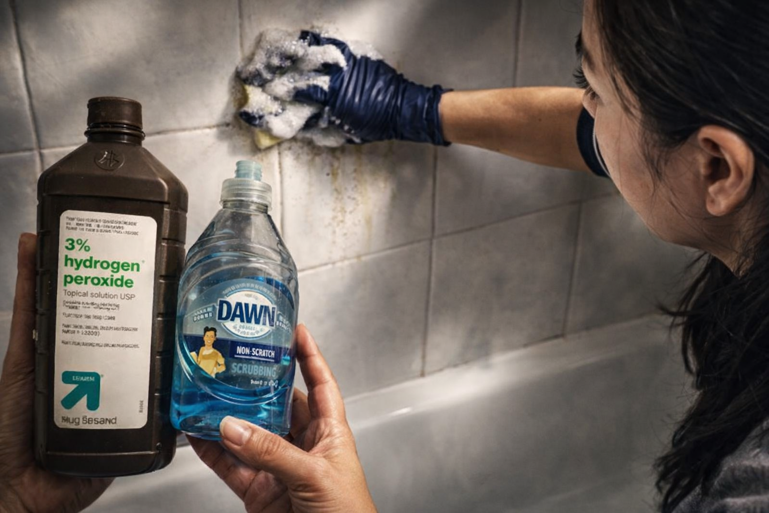 Baño blanco reluciente con solo 2 ingredientes: nunca estuvo tan limpio