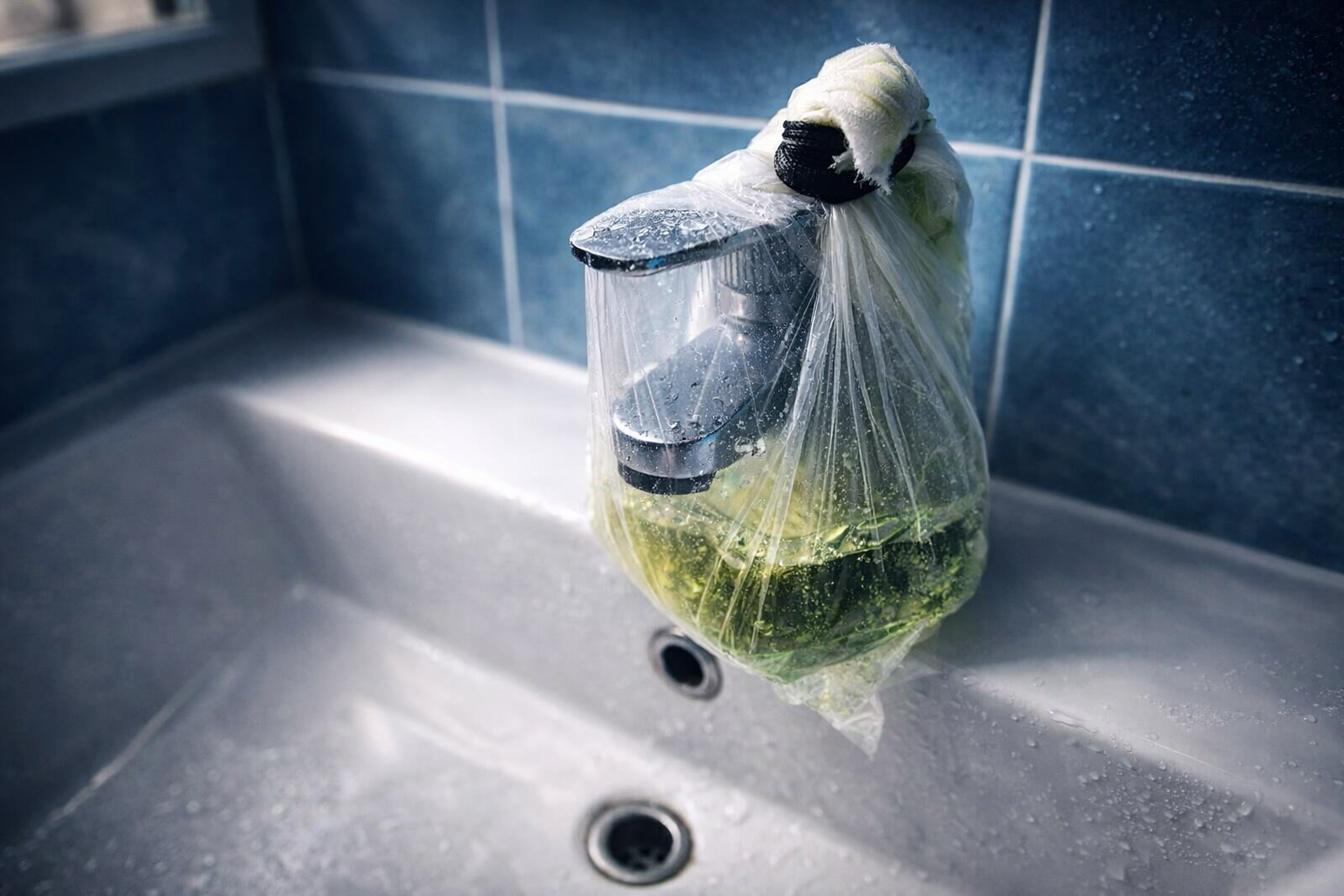 Coloca una bolsa en el grifo del baño, muchas personas lo hacen: descubre por qué