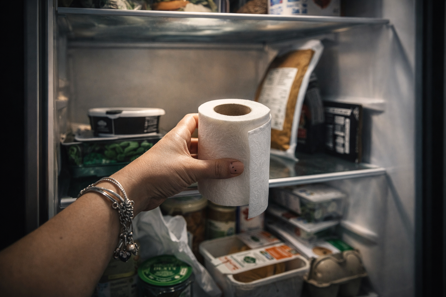 Colocar un rollo de papel higiénico en el frigorífico: obtendrás un resultado sorprendente