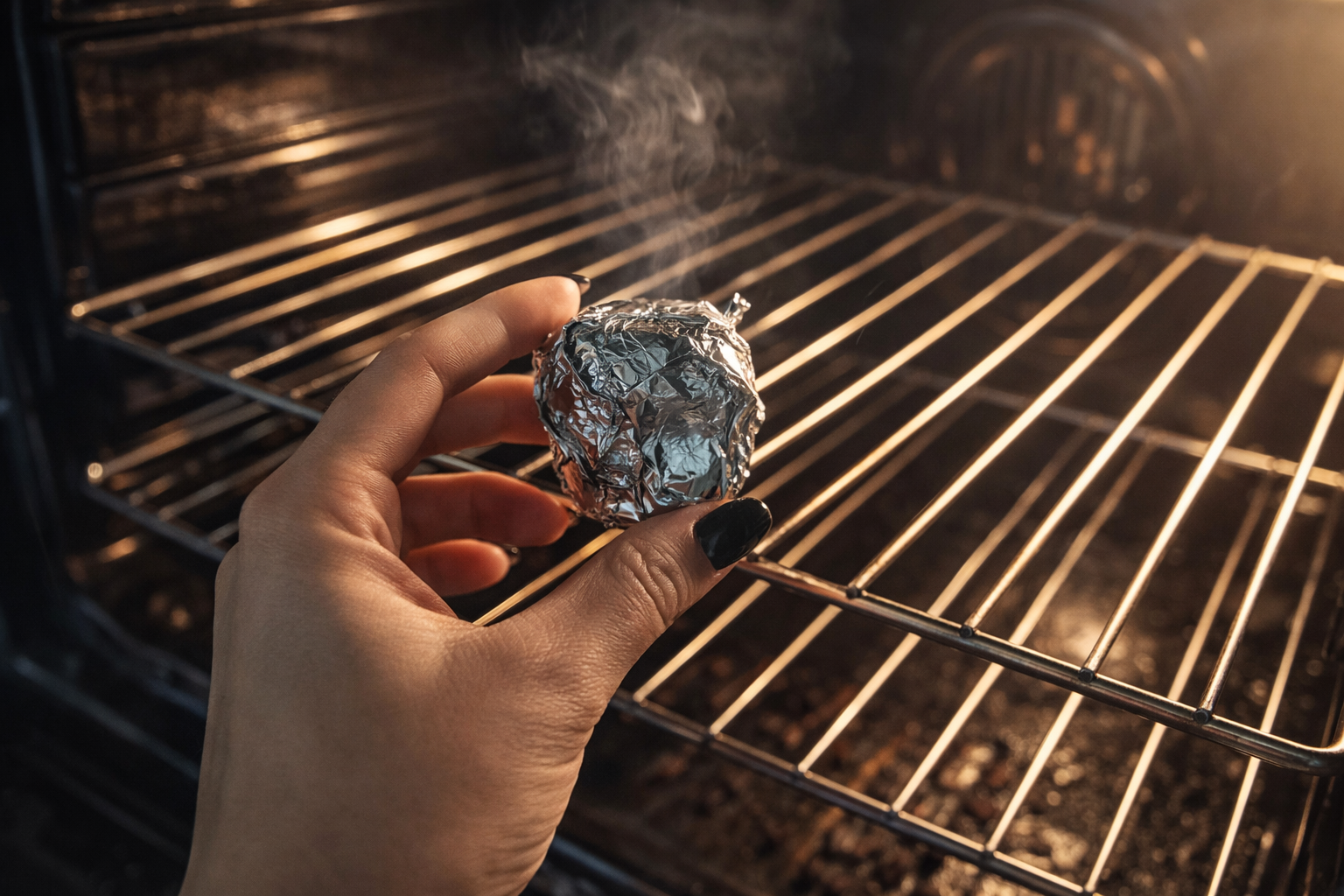 Colocar una bola de papel de aluminio en el horno ayuda a solucionar un problema común
