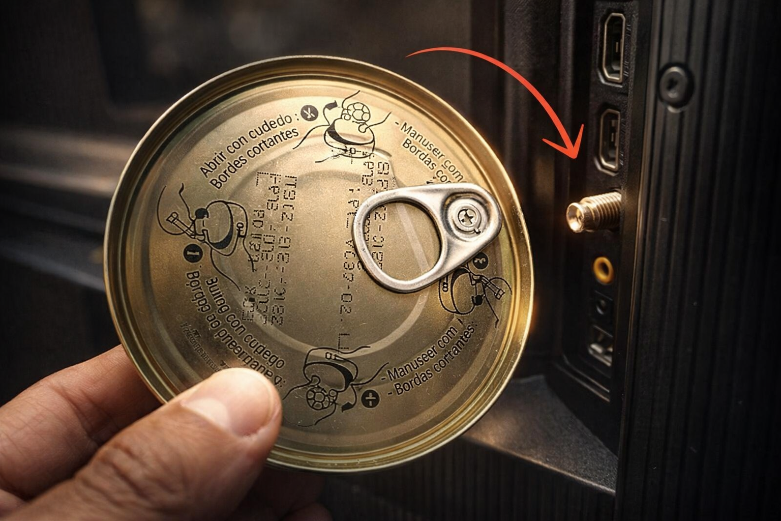 Colocar una lata de atún detrás del televisor: qué ocurre después