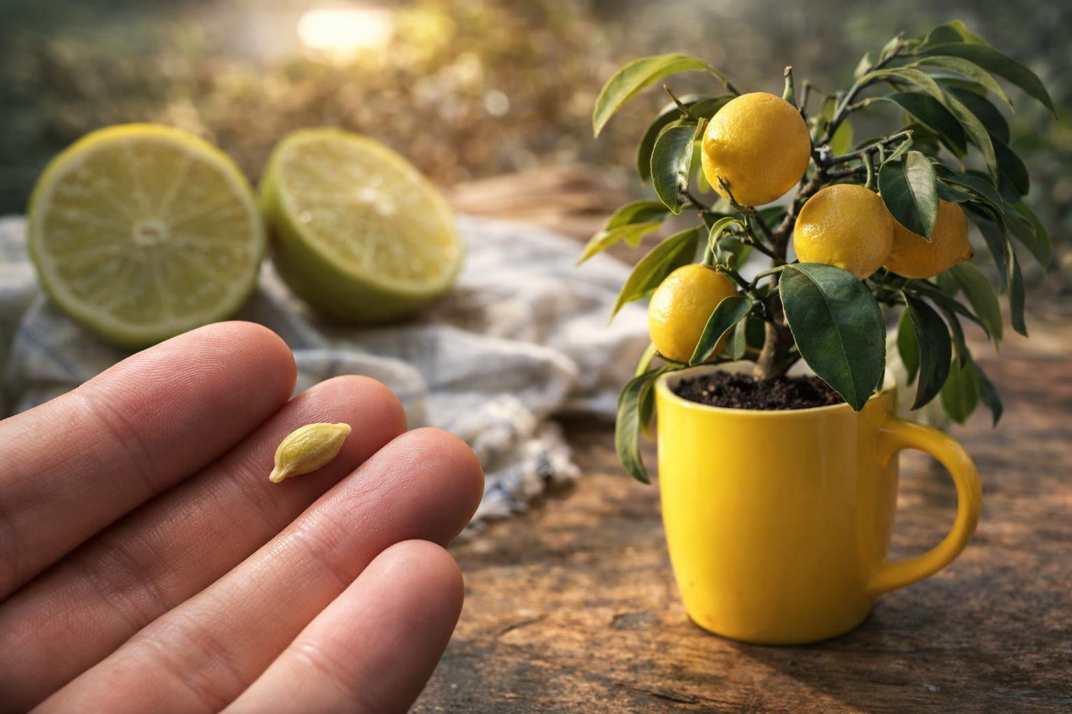 Cómo cultivar un limón en una taza para darle aroma natural a tu hogar