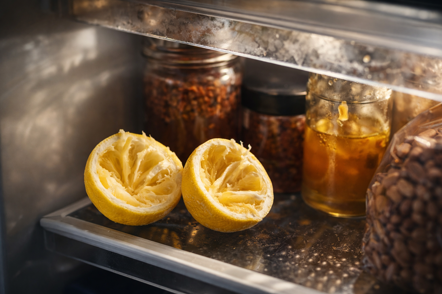 Deja 2 cáscaras de limón en el frigorífico y descubre qué ocurre en segundos