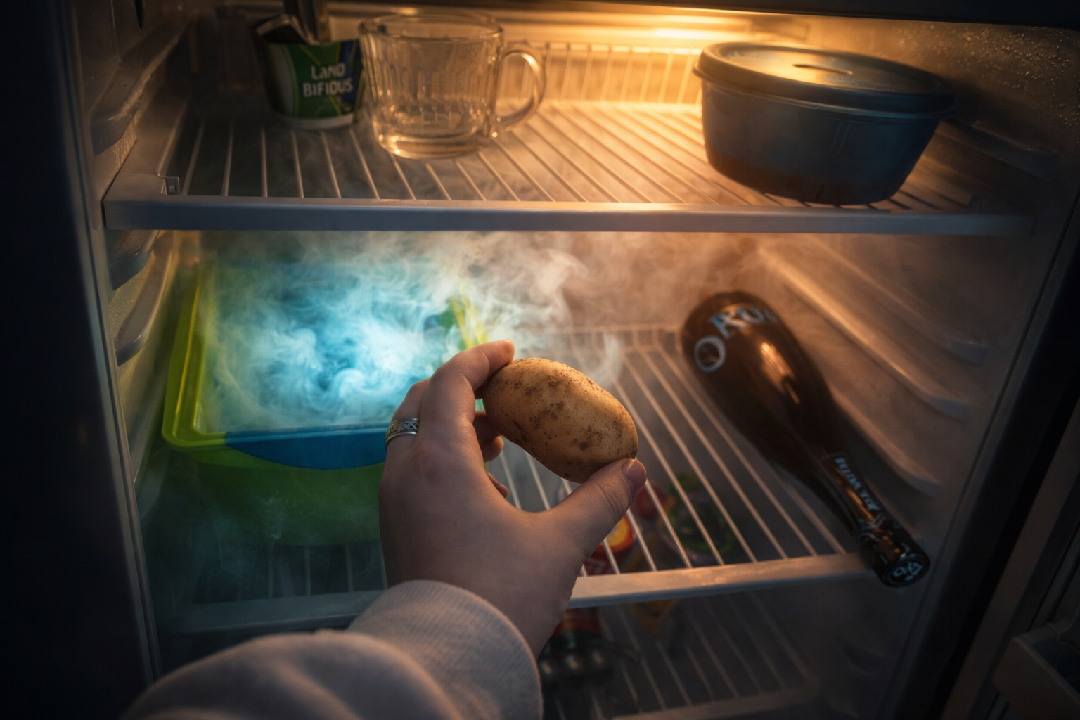 Déja una patata pelada en el refrigerador: 24 horas después, no creerás los resultados