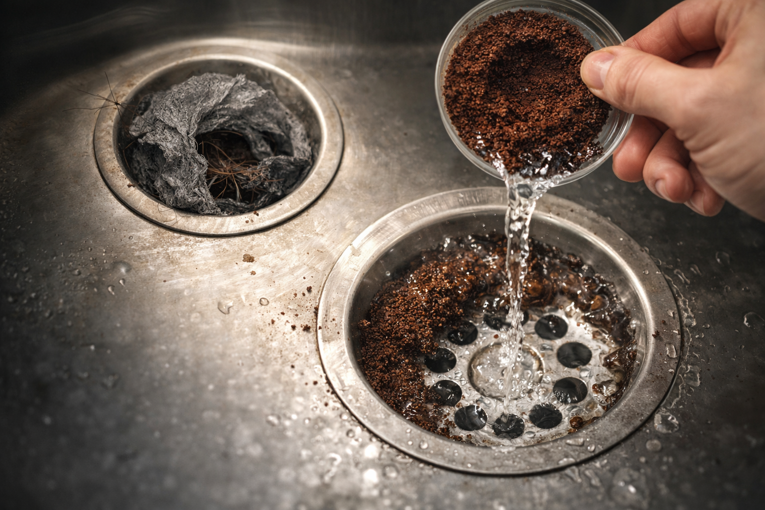 Desatasca suavemente tus tuberías con café: un truco natural y ecológico