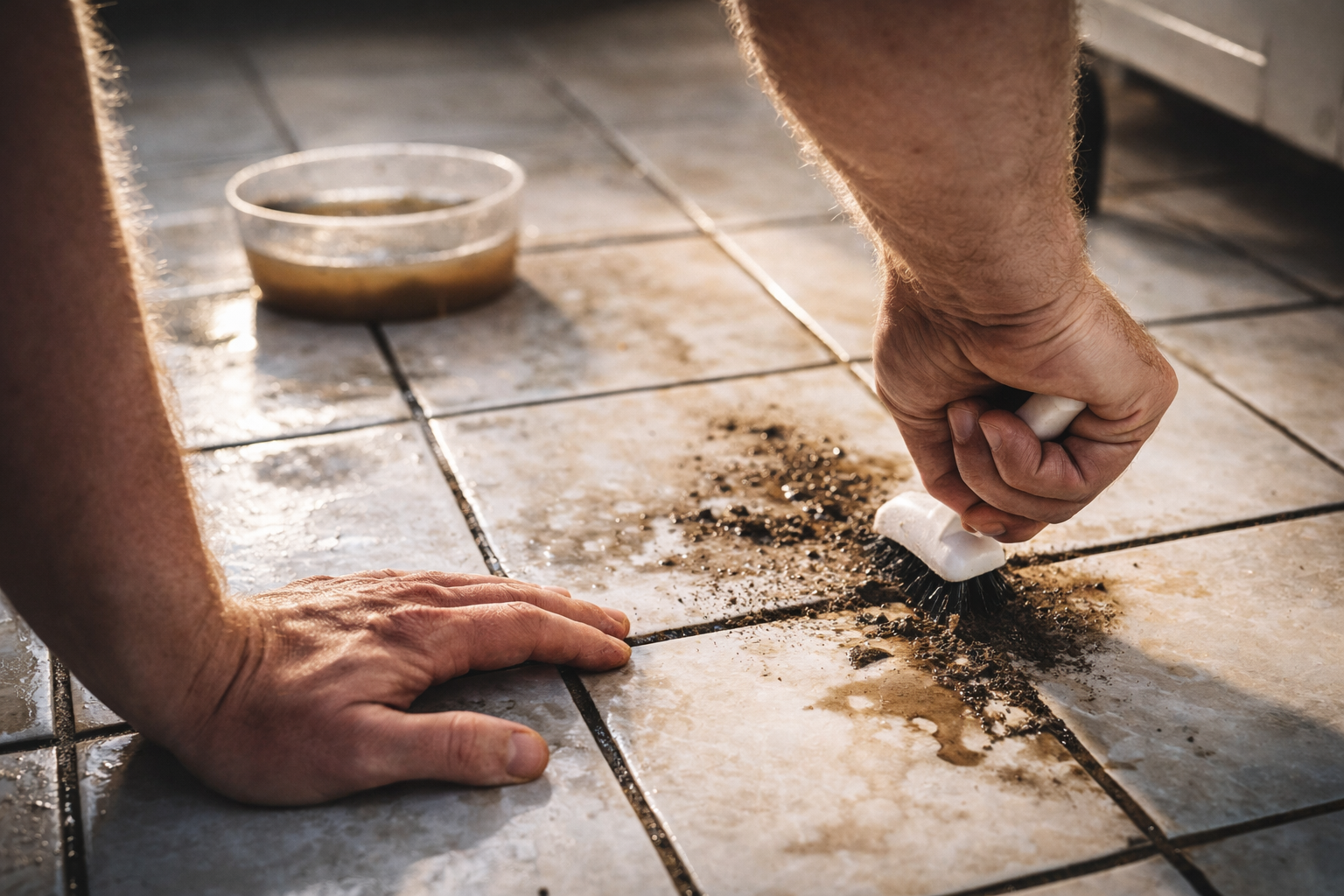 El truco casero para blanquear las juntas del hogar y lograr un suelo que brilla siempre