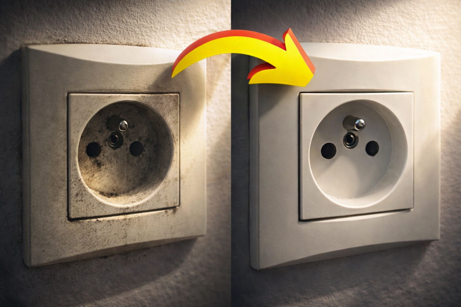 El truco de los electricistas para limpiar una toma de corriente a la perfección ha sido revelado