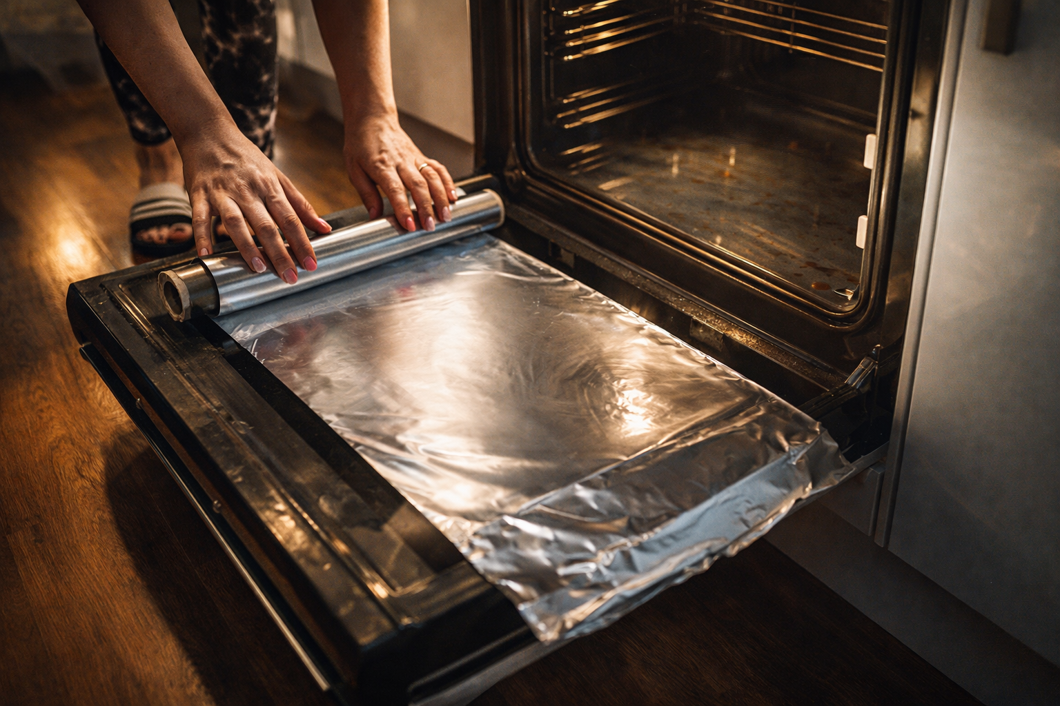 Envuelve tu horno sucio con papel aluminio: en 2 horas desaparecerán las manchas quemadas