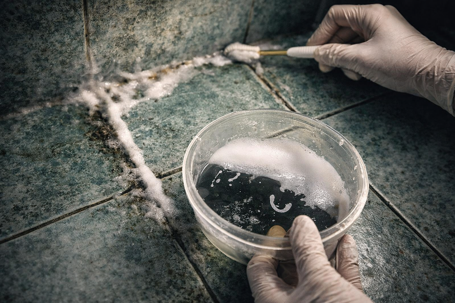 Este compuesto natural devolverá el blanco a las juntas negras entre los azulejos.