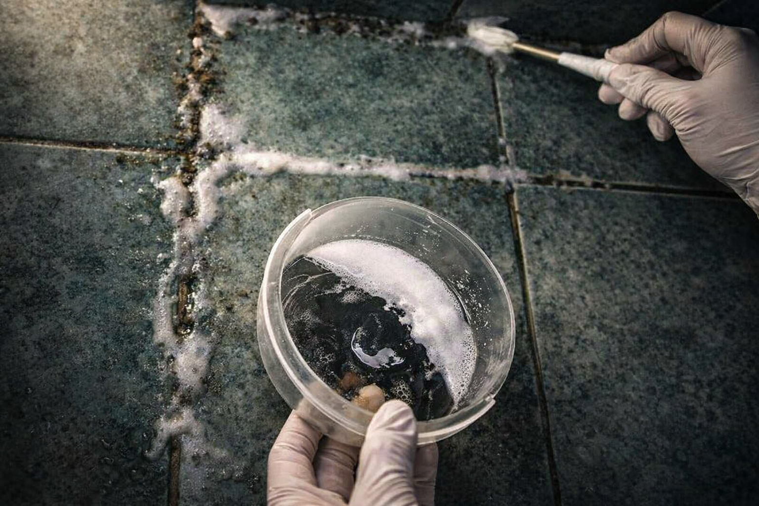 Este compuesto natural devolverá la blancura a las juntas negras entre azulejos.