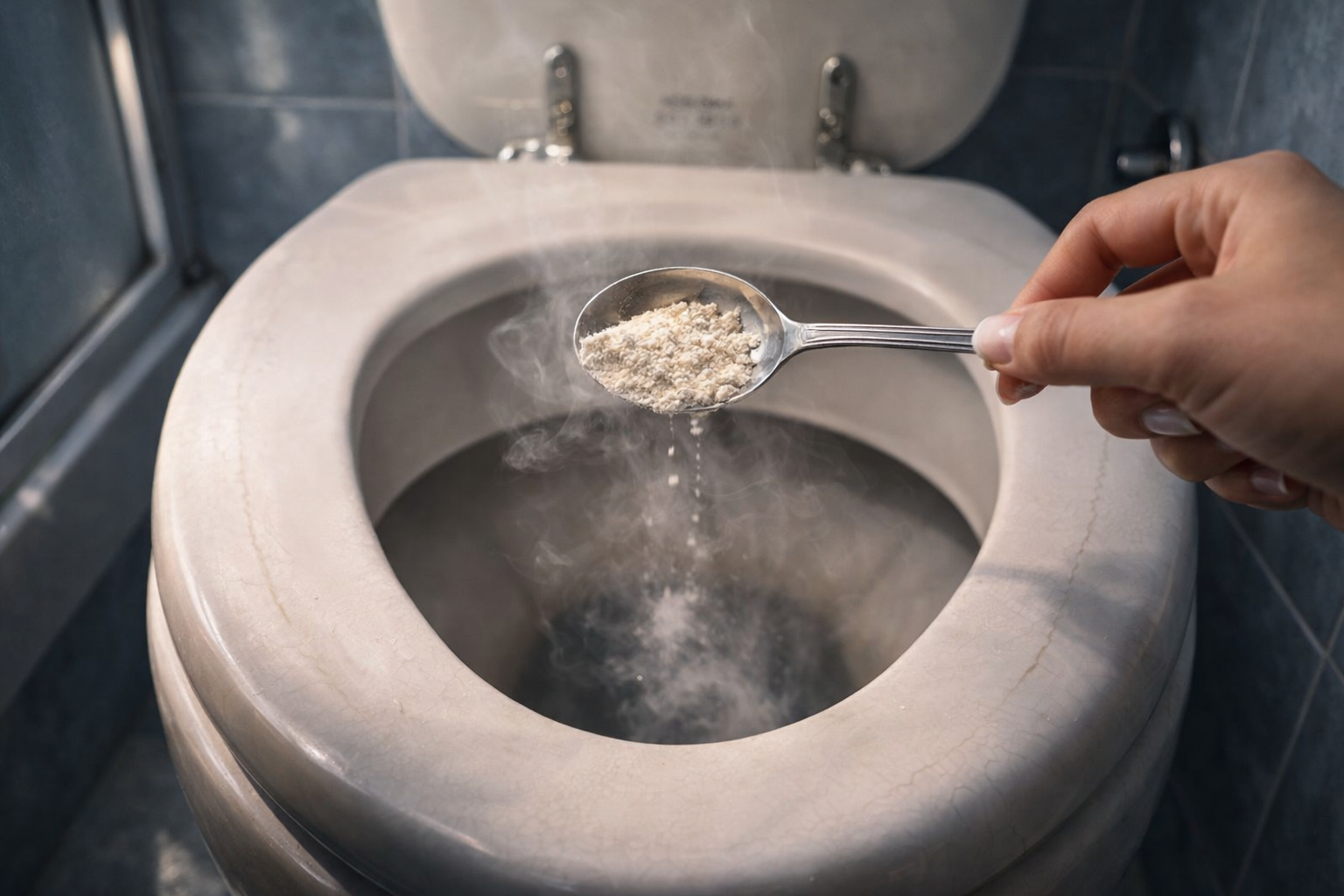 Harina en el baño, porque hay que hacerlo por la noche antes de dormir