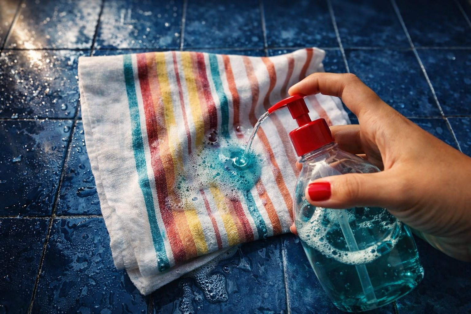 Humedece un paño con vinagre para eliminar este problema común