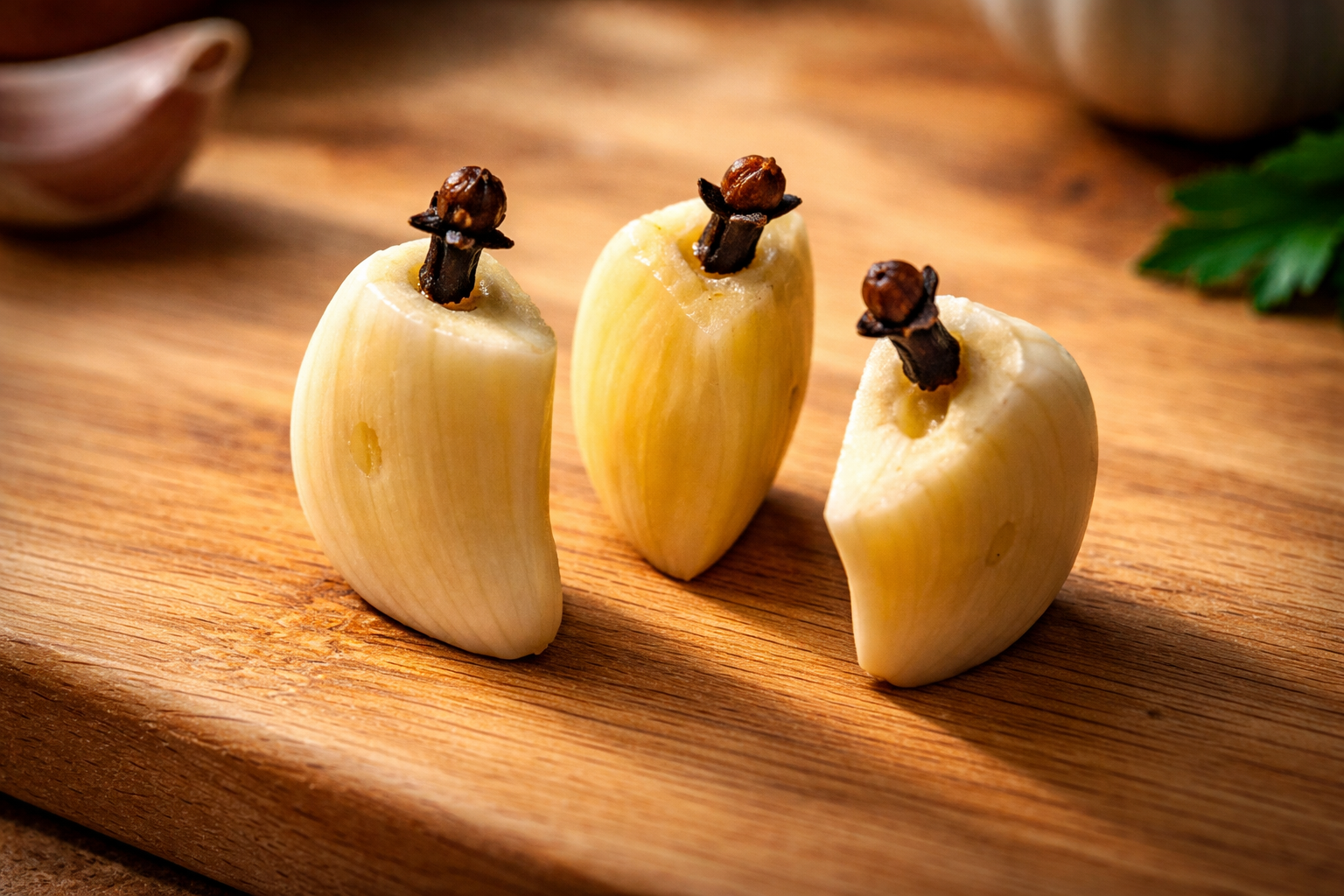 Inserta clavos de olor en dientes de ajo: un truco que vale la pena conocer