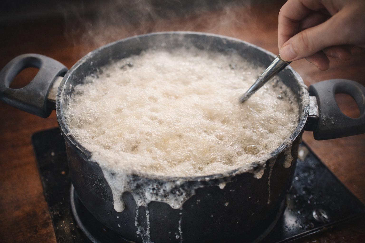 Jabón y agua hirviendo en una olla: ¿qué ocurre al calentarlos?