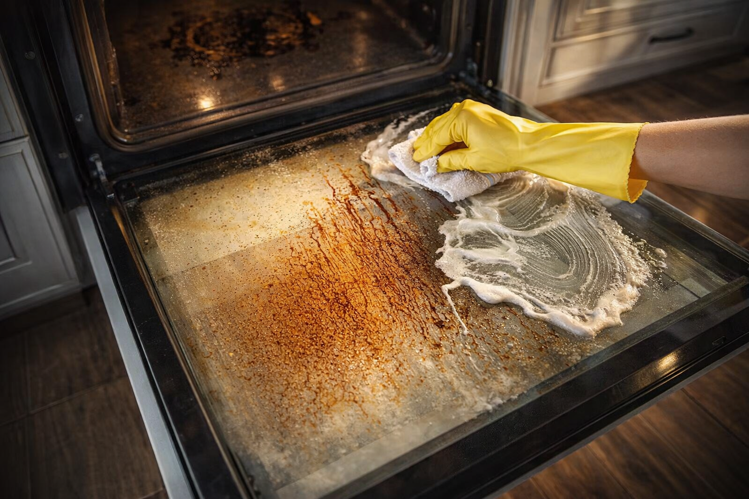 Limpia el doble cristal del horno sin desmontarlo: el remedio natural