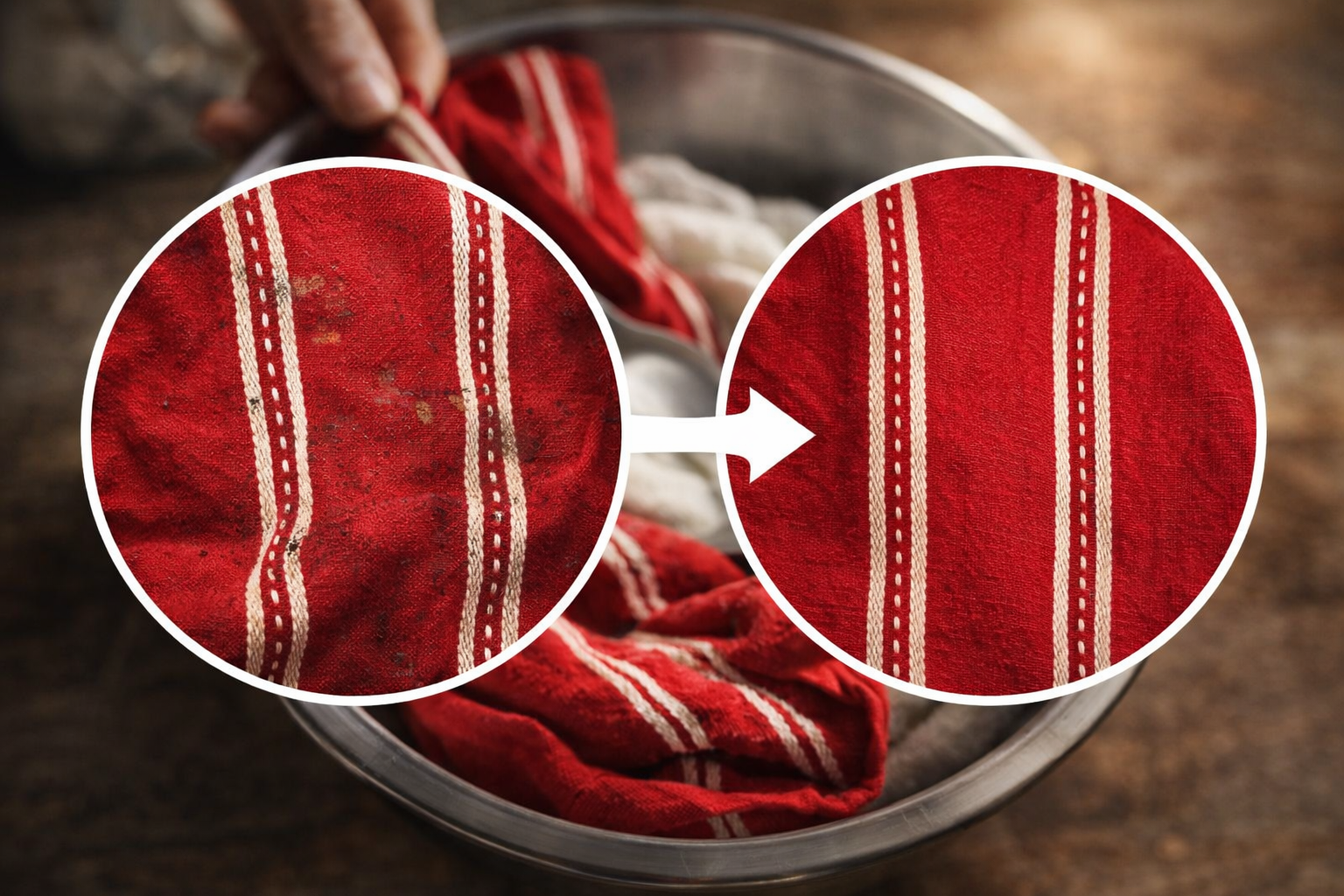 Los trapos sucios quedan como nuevos gracias al método del lavabo