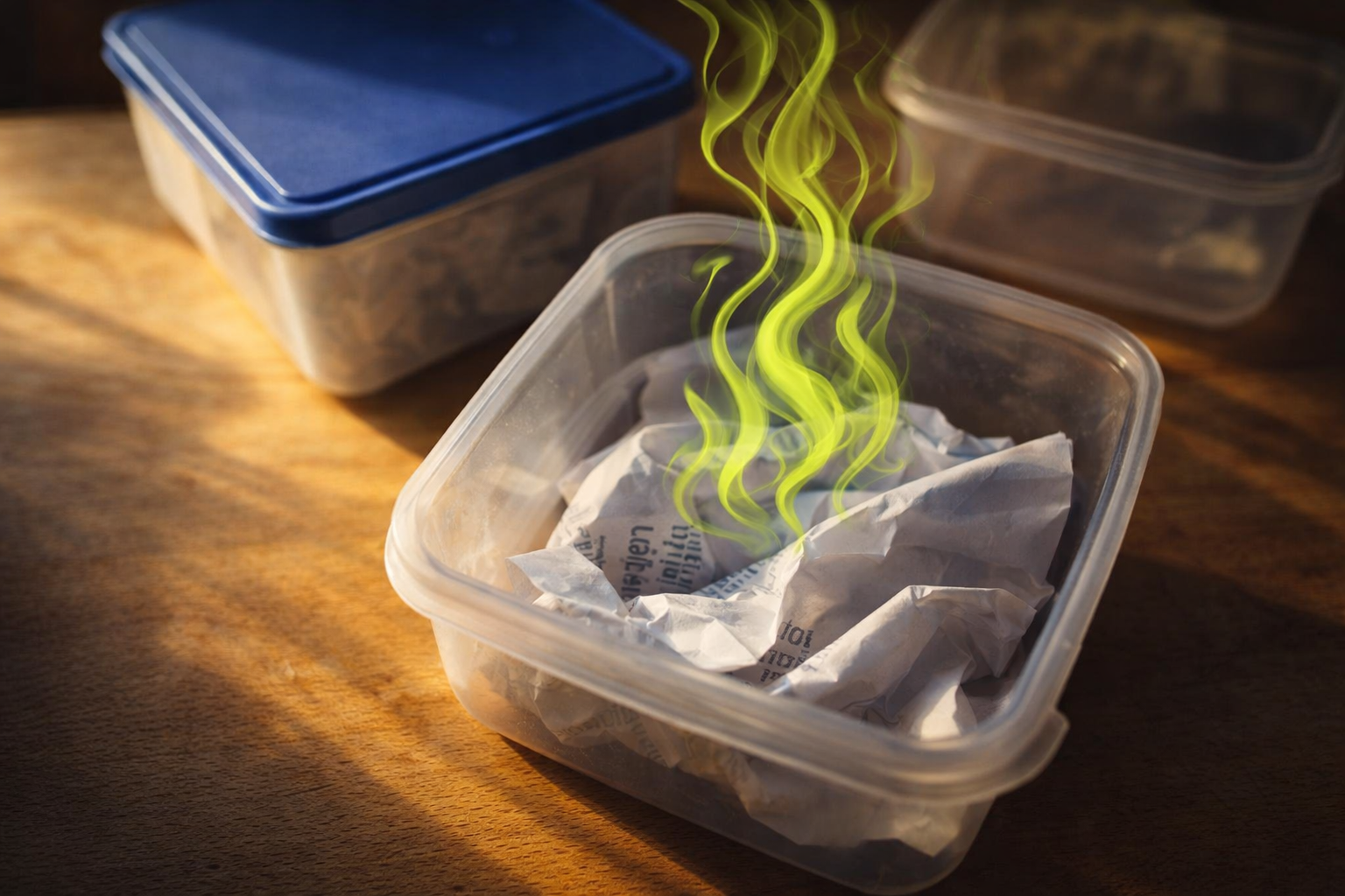 Método eficaz para eliminar olores de recipientes de plástico rápidamente