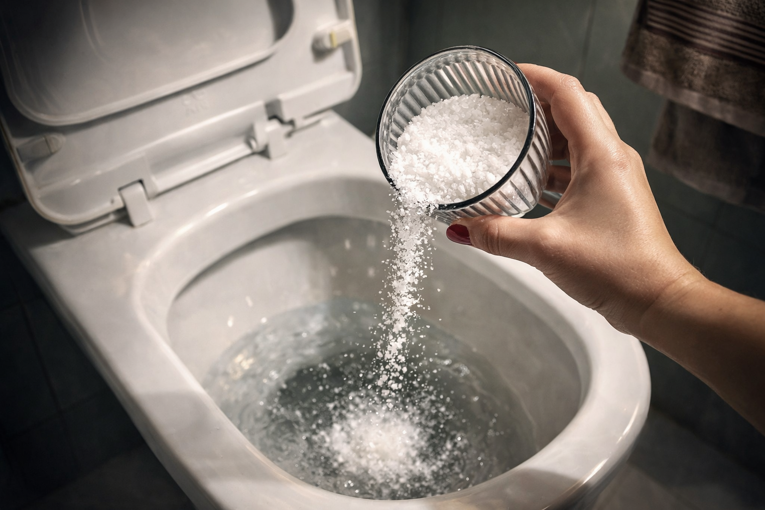 Por qué todos deberían poner un vaso de sal en el baño