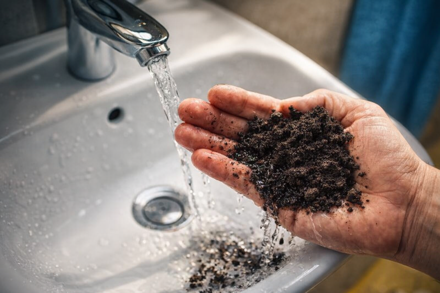 Posos de café en el lavabo: por qué muchos han empezado a hacerlo en el baño