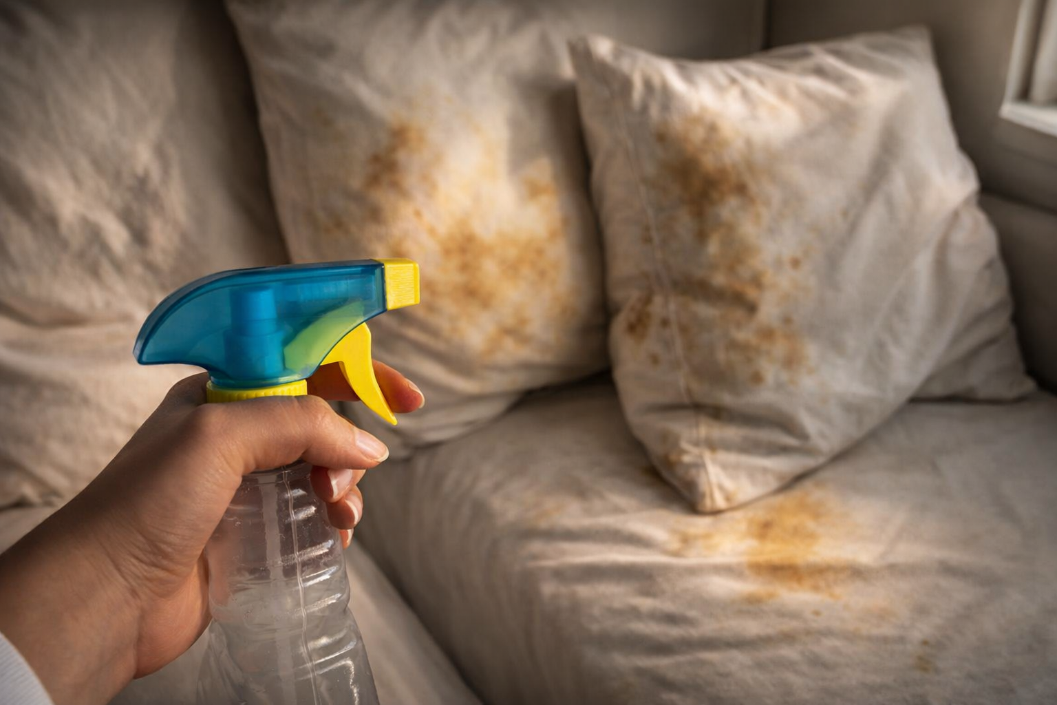 Rocíe vinagre de vino sobre su sofá en casa, el resultado podría sorprenderle