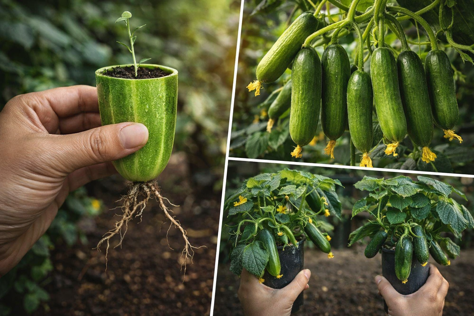 Se pueden cultivar todo el año con casi ningún cuidado: pepinos en macetas para tu hogar