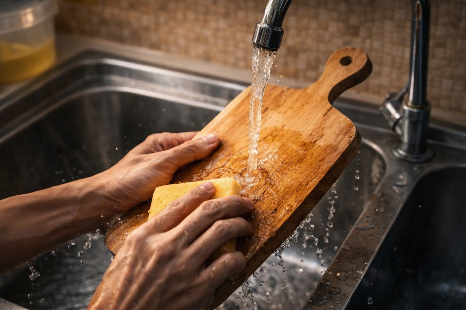 Tabla de cortar más sucia que el inodoro, llena de bacterias: solo las eliminarás si la limpias de esta manera