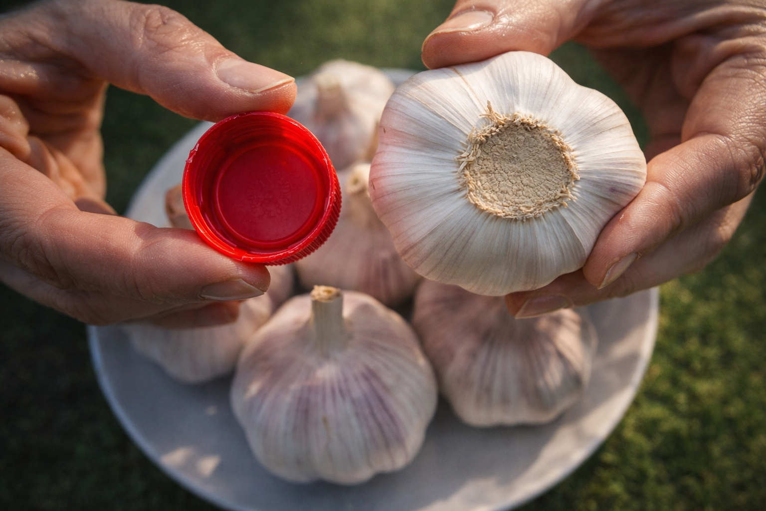 Truco sencillo para pelar ajo: usa una tapa de botella y pela un bol entero en un minuto