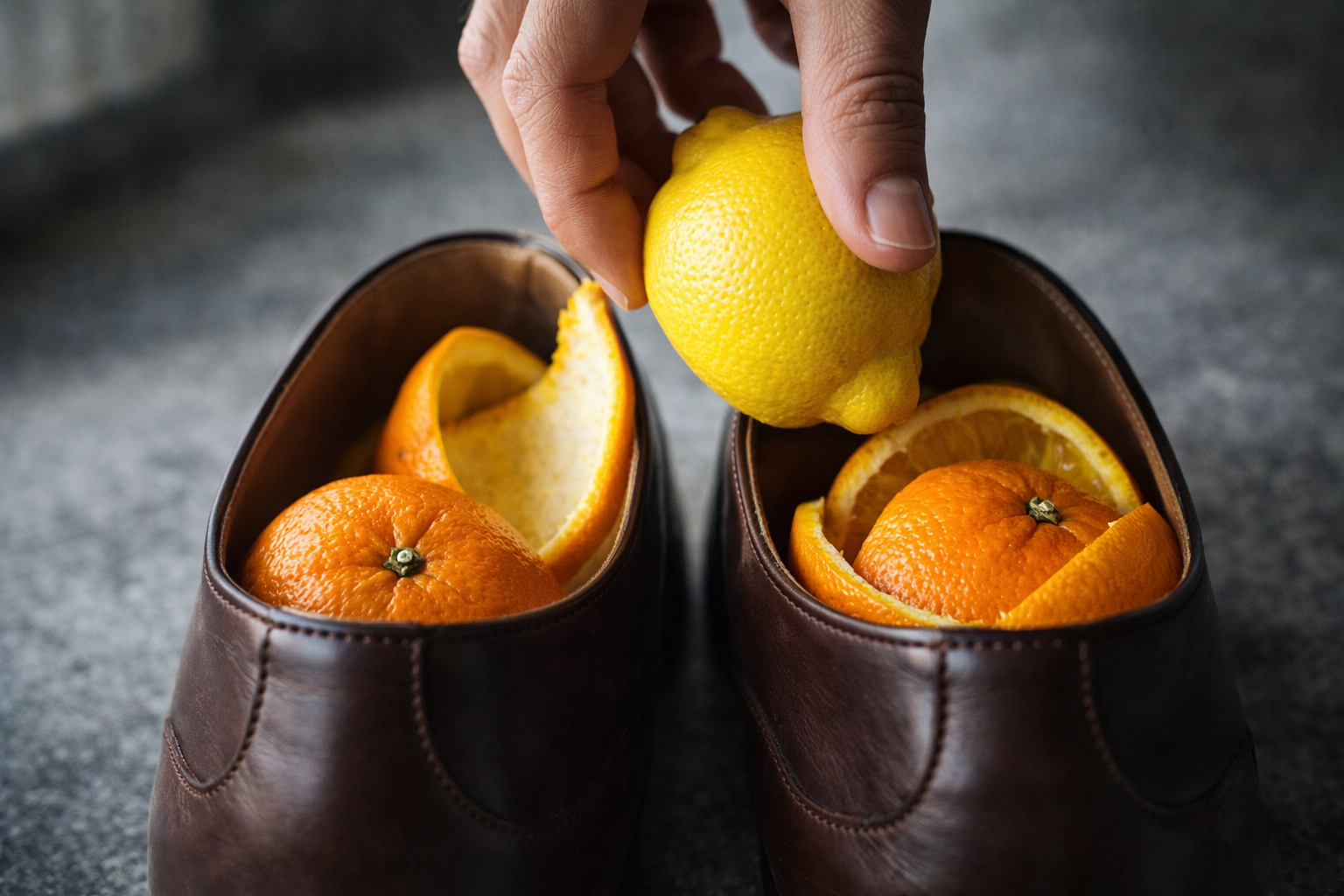 Un truco natural para mantener tus zapatos frescos con cáscaras de limón o naranja