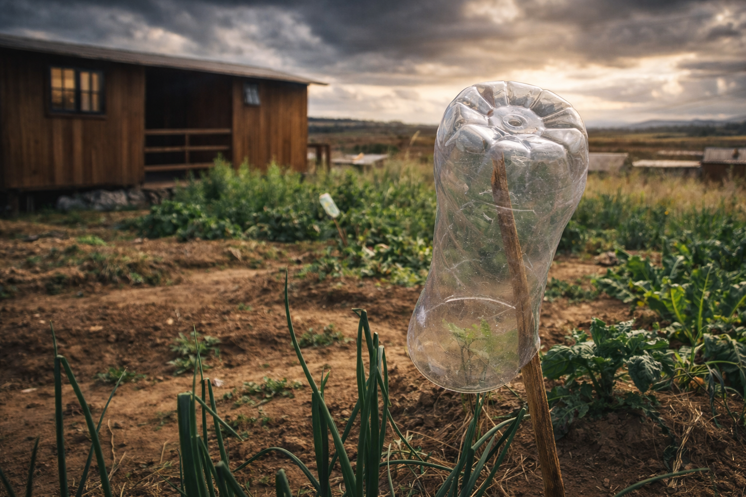 Un truco sencillo para ahuyentar a los topillos con una botella de plástico