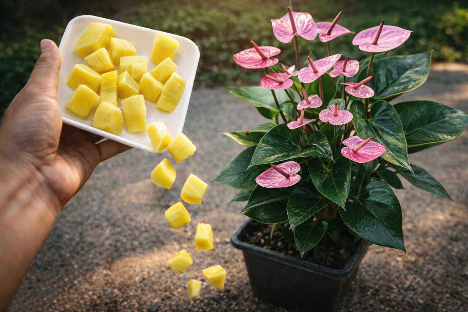 Una taza que revive tu Anthurium después de la floración (para cualquier planta)