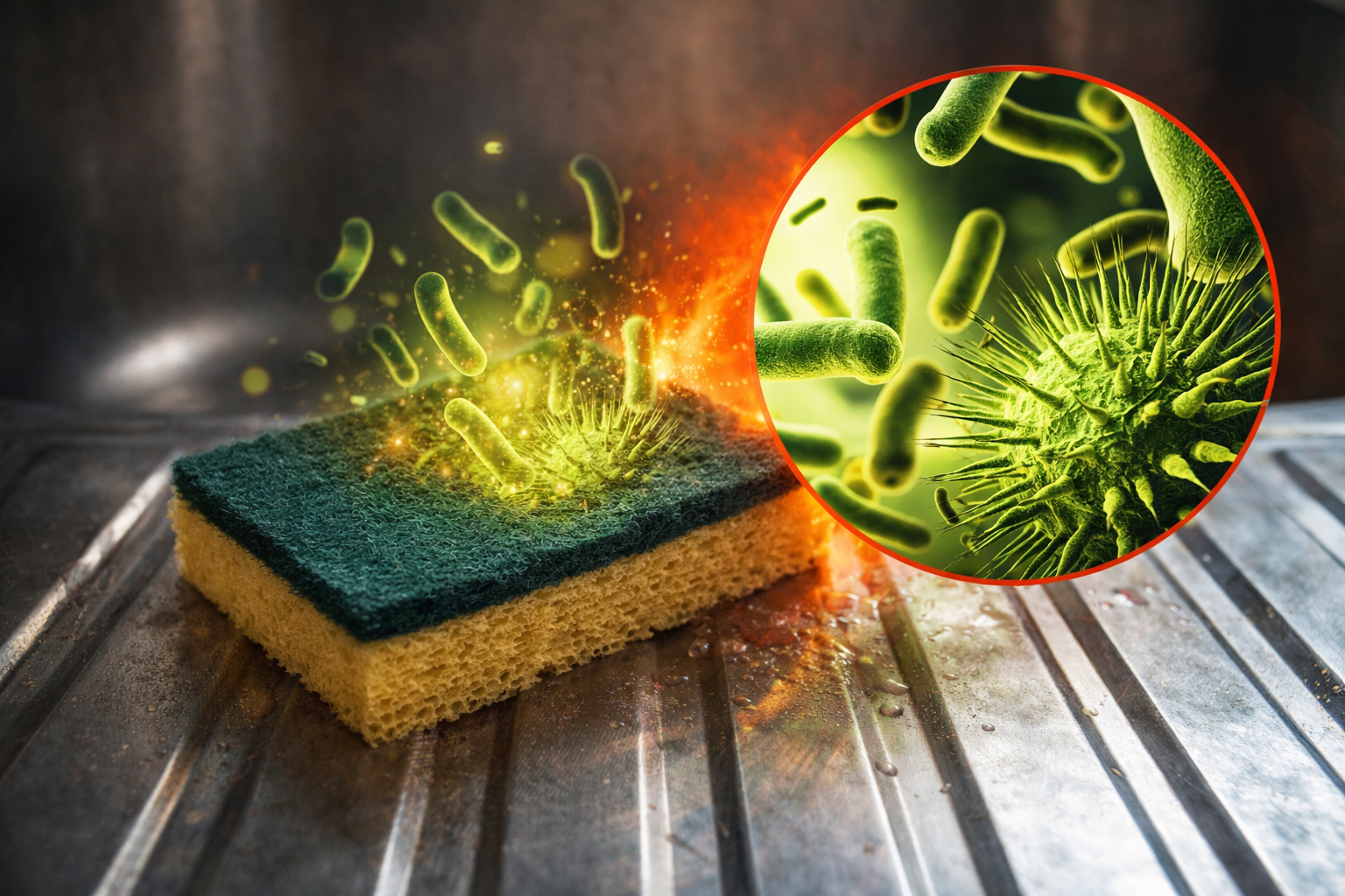 ¿Cuántos días debe usarse una esponja de cocina antes de desecharla? Contiene más bacterias que un inodoro