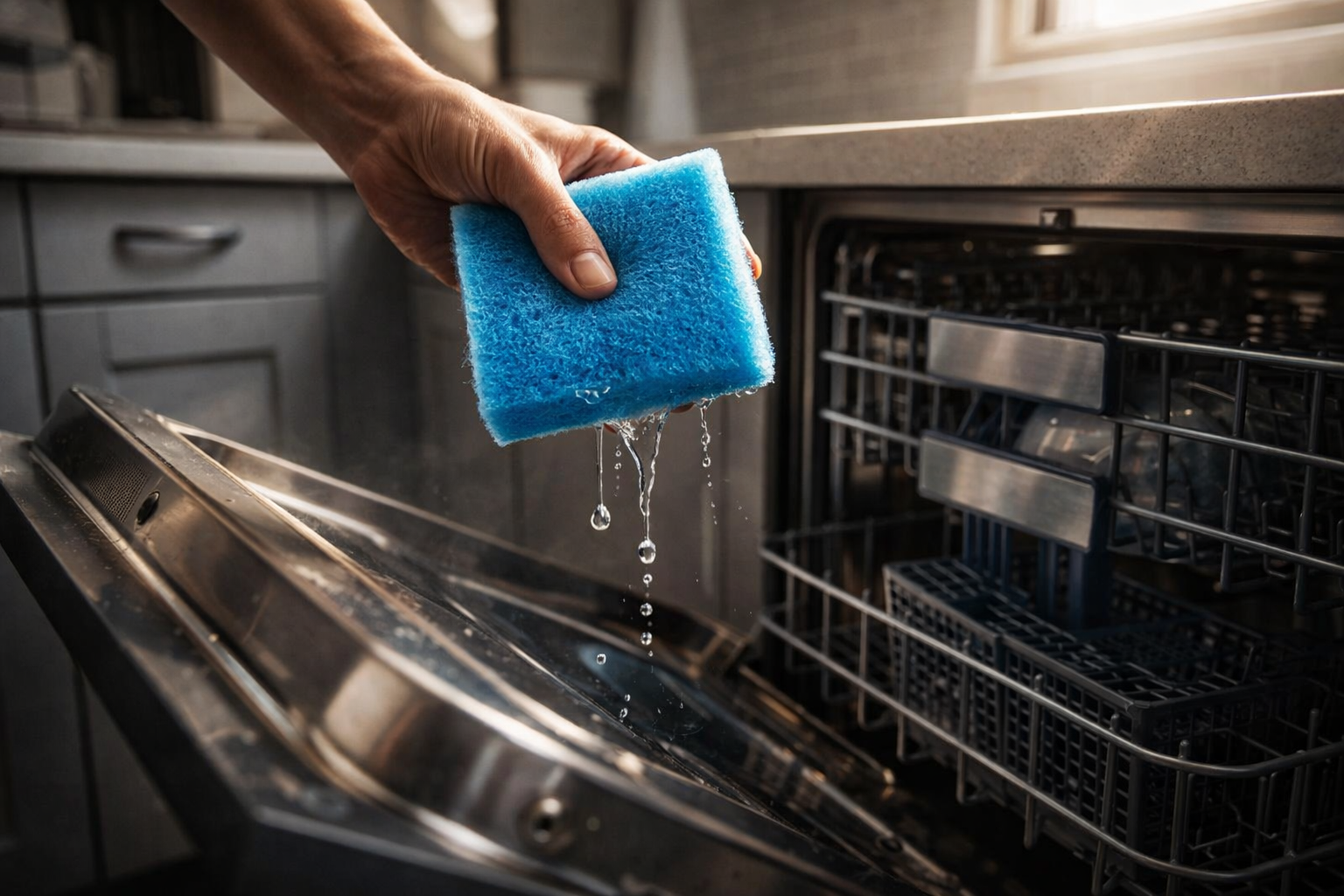¿Por qué colocar una esponja en el lavavajillas?