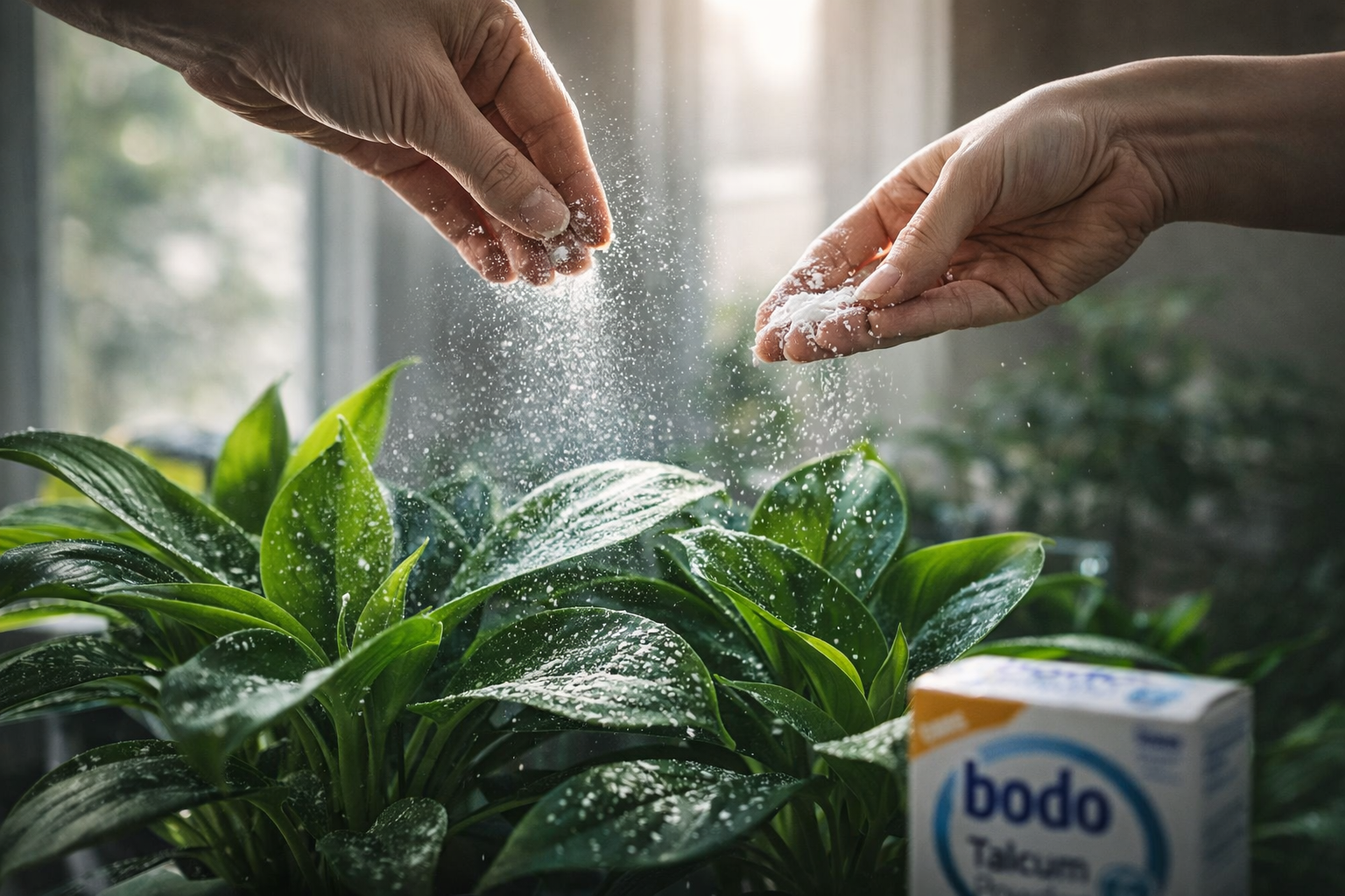 ¿Por qué es útil aplicar talco en las plantas?