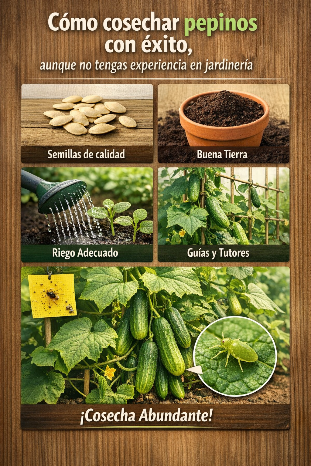 Cómo cosechar pepinos con éxito, aunque no tengas experiencia en jardinería