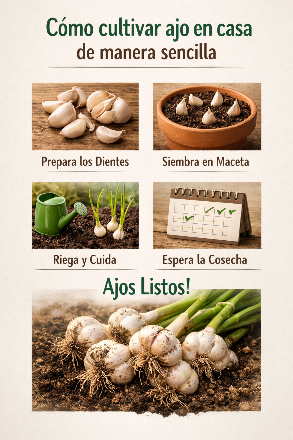 Cómo cultivar ajo en casa de manera sencilla