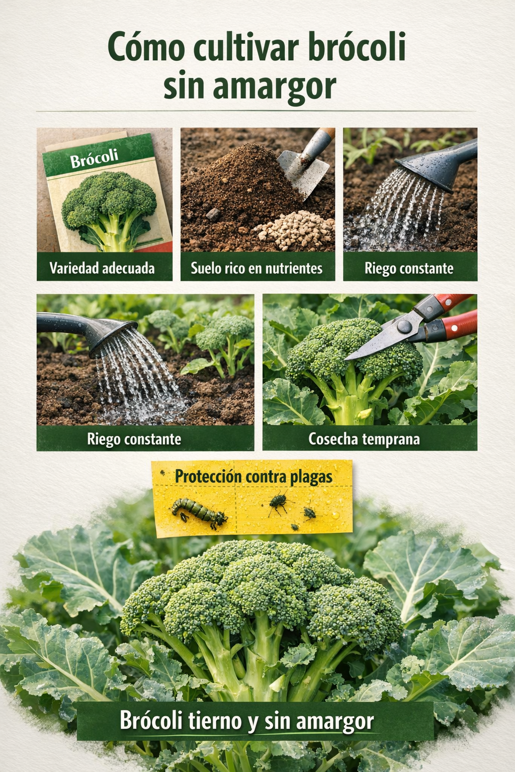 Cómo cultivar brócoli sin amargor