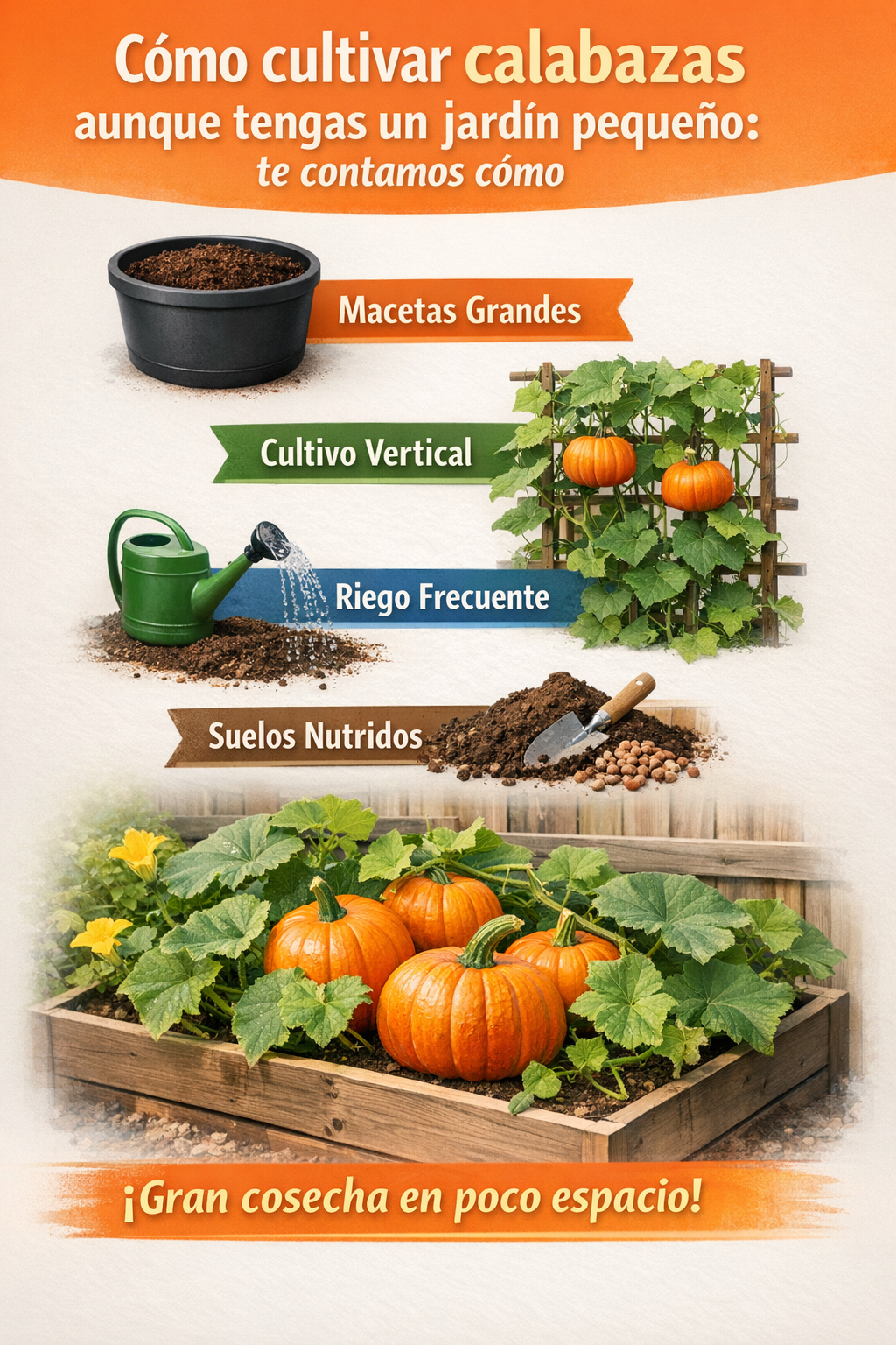 Cómo cultivar calabazas aunque tengas un jardín pequeño: te contamos cómo