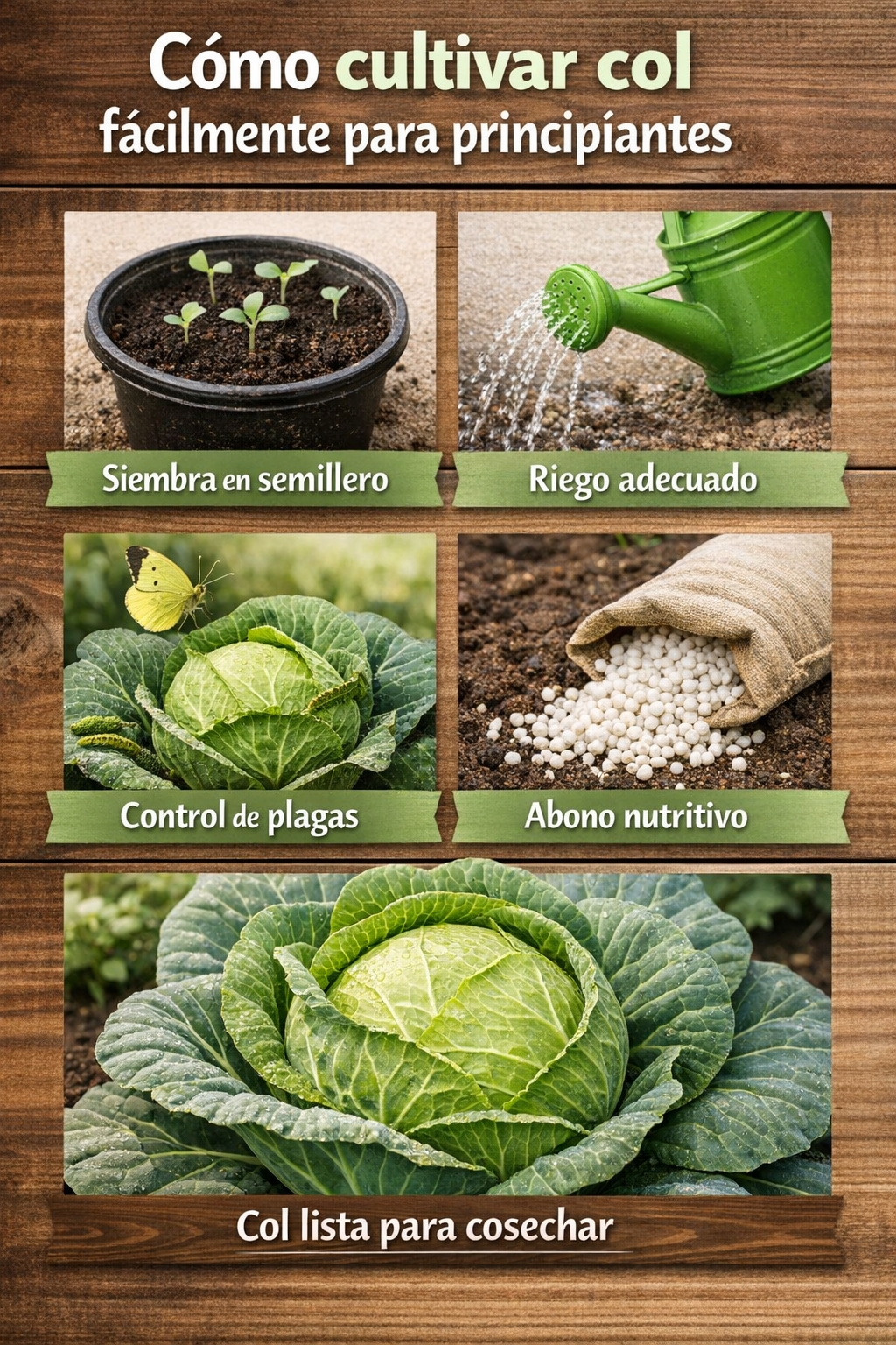 Cómo cultivar col fácilmente para principiantes