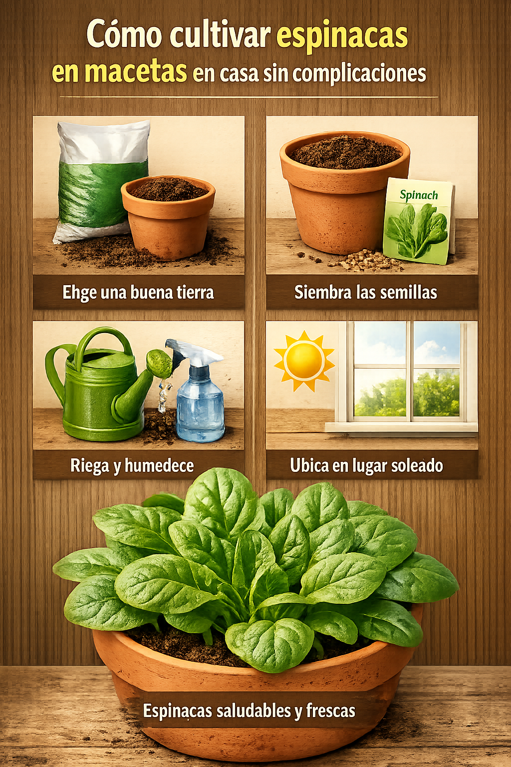 Cómo cultivar espinacas en macetas en casa sin complicaciones
