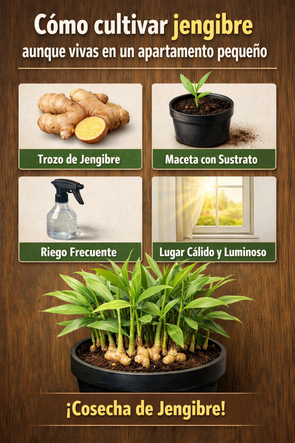 Cómo cultivar jengibre aunque vivas en un apartamento pequeño