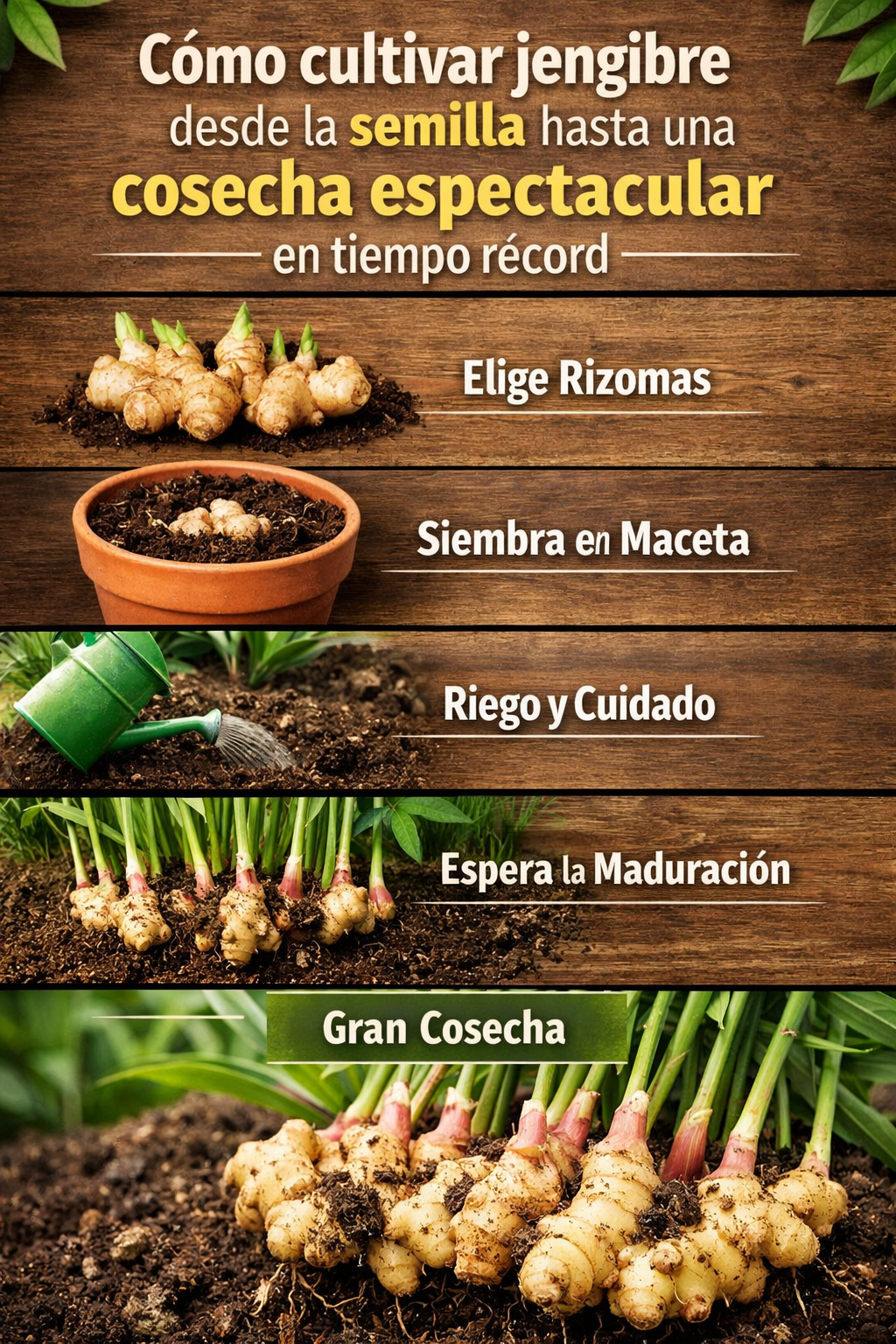 Cómo cultivar jengibre desde la semilla hasta una cosecha espectacular en tiempo récord