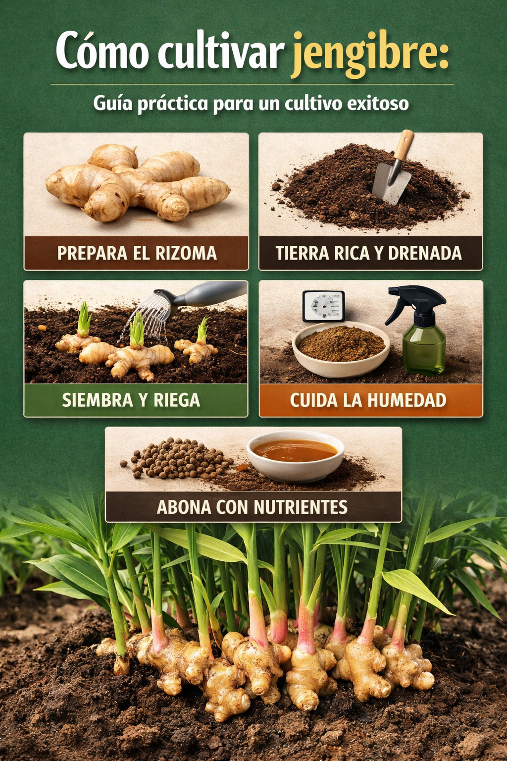 Cómo cultivar jengibre: guía práctica para un cultivo exitoso