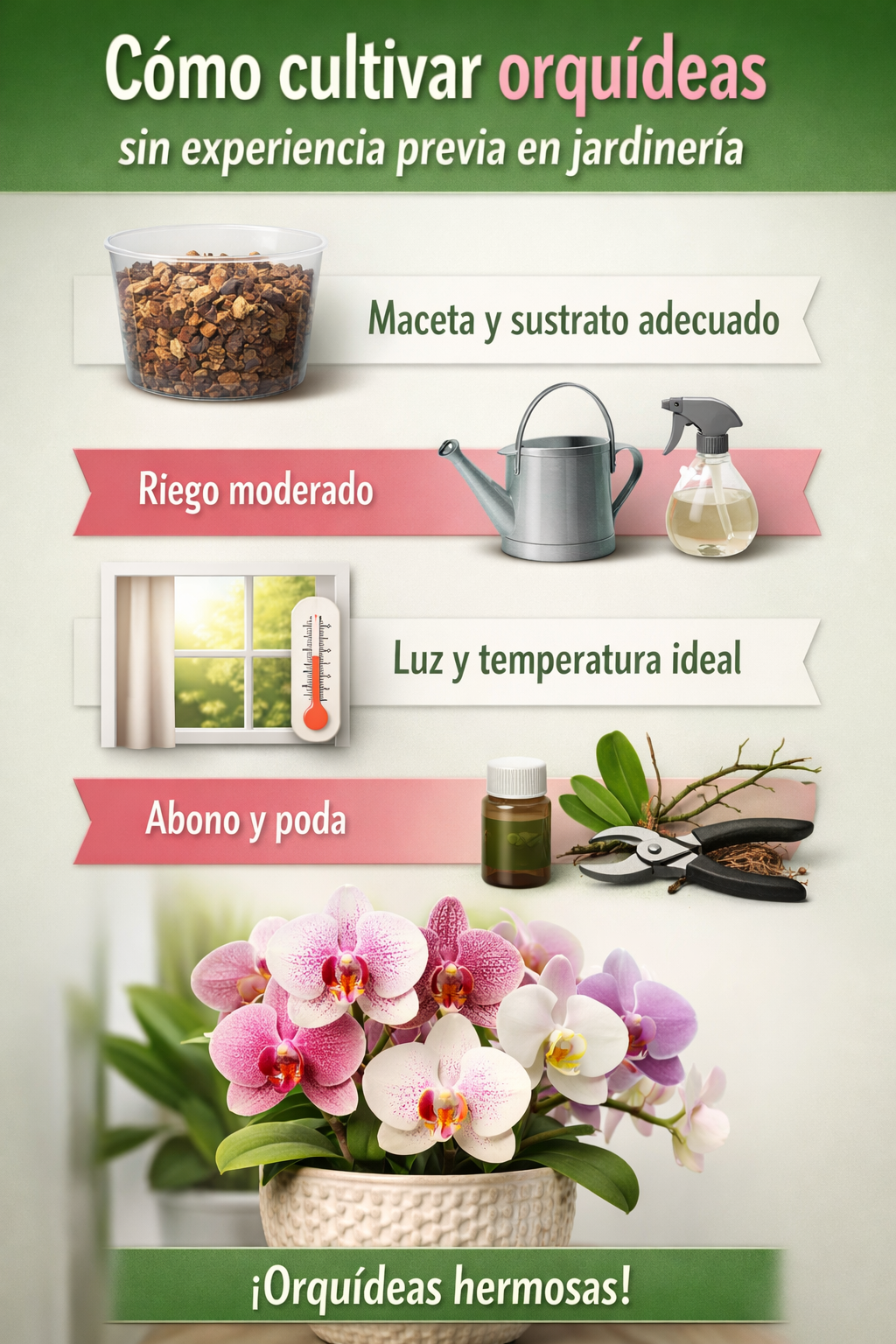 Cómo cultivar orquídeas sin experiencia previa en jardinería