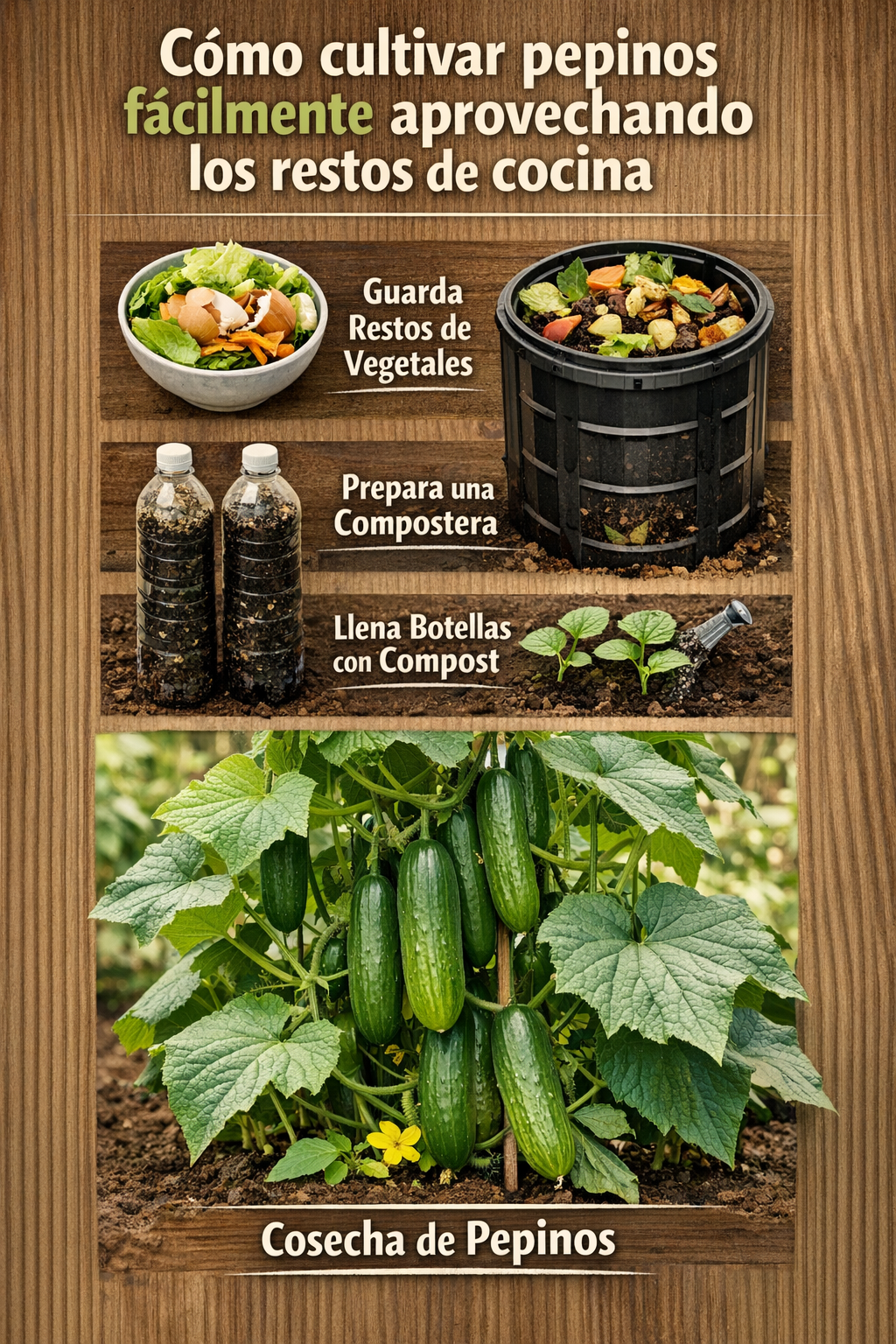 Cómo cultivar pepinos fácilmente aprovechando los restos de cocina