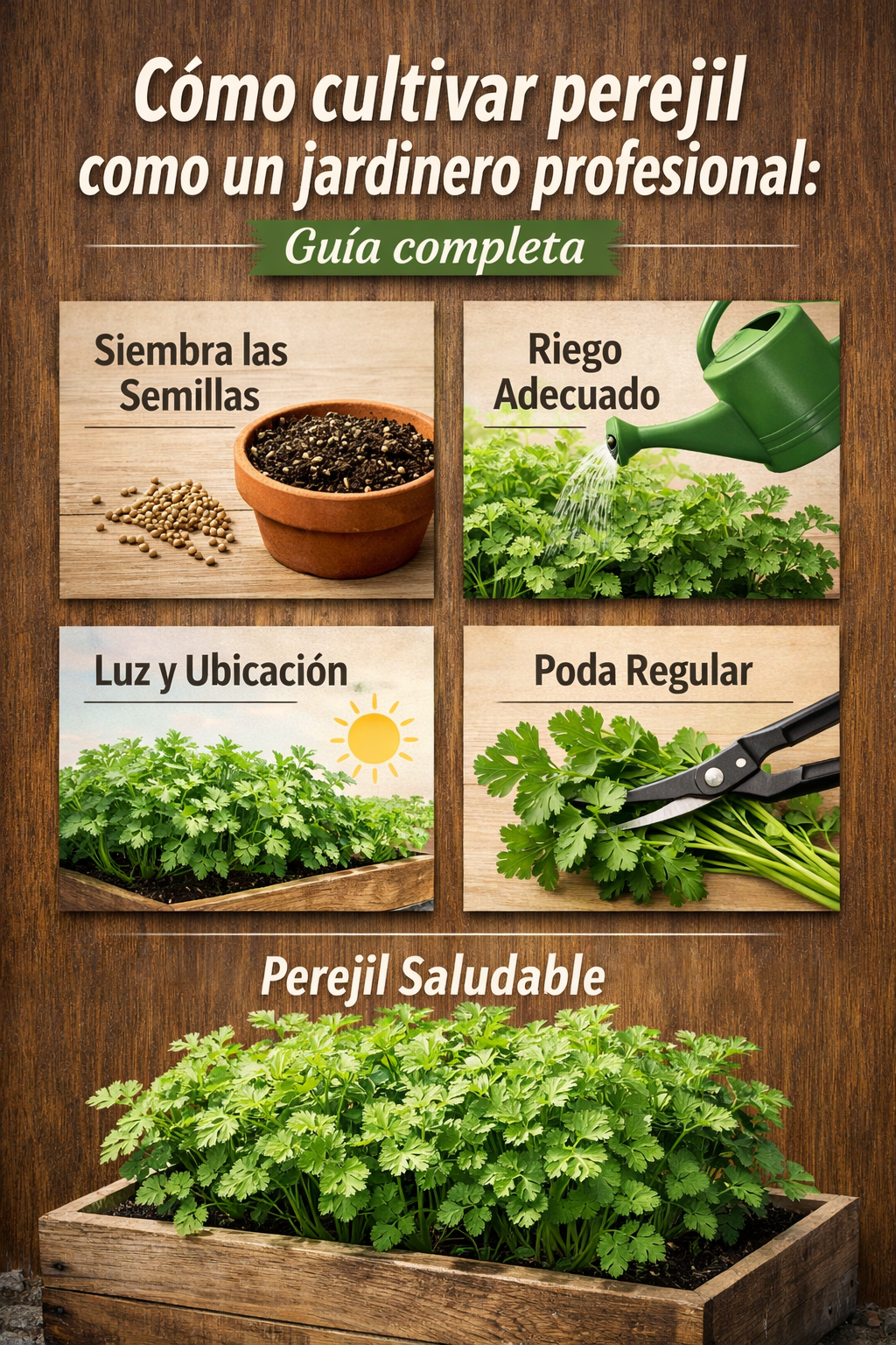 Cómo cultivar perejil como un jardinero profesional: guía completa