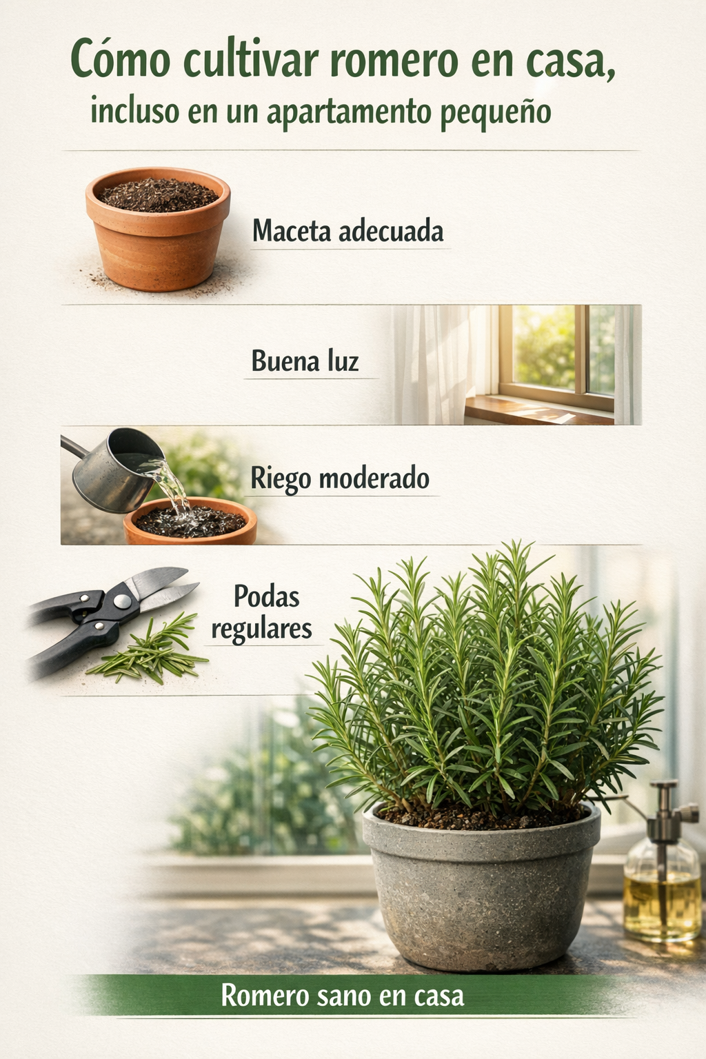 Cómo cultivar romero en casa, incluso en un apartamento pequeño