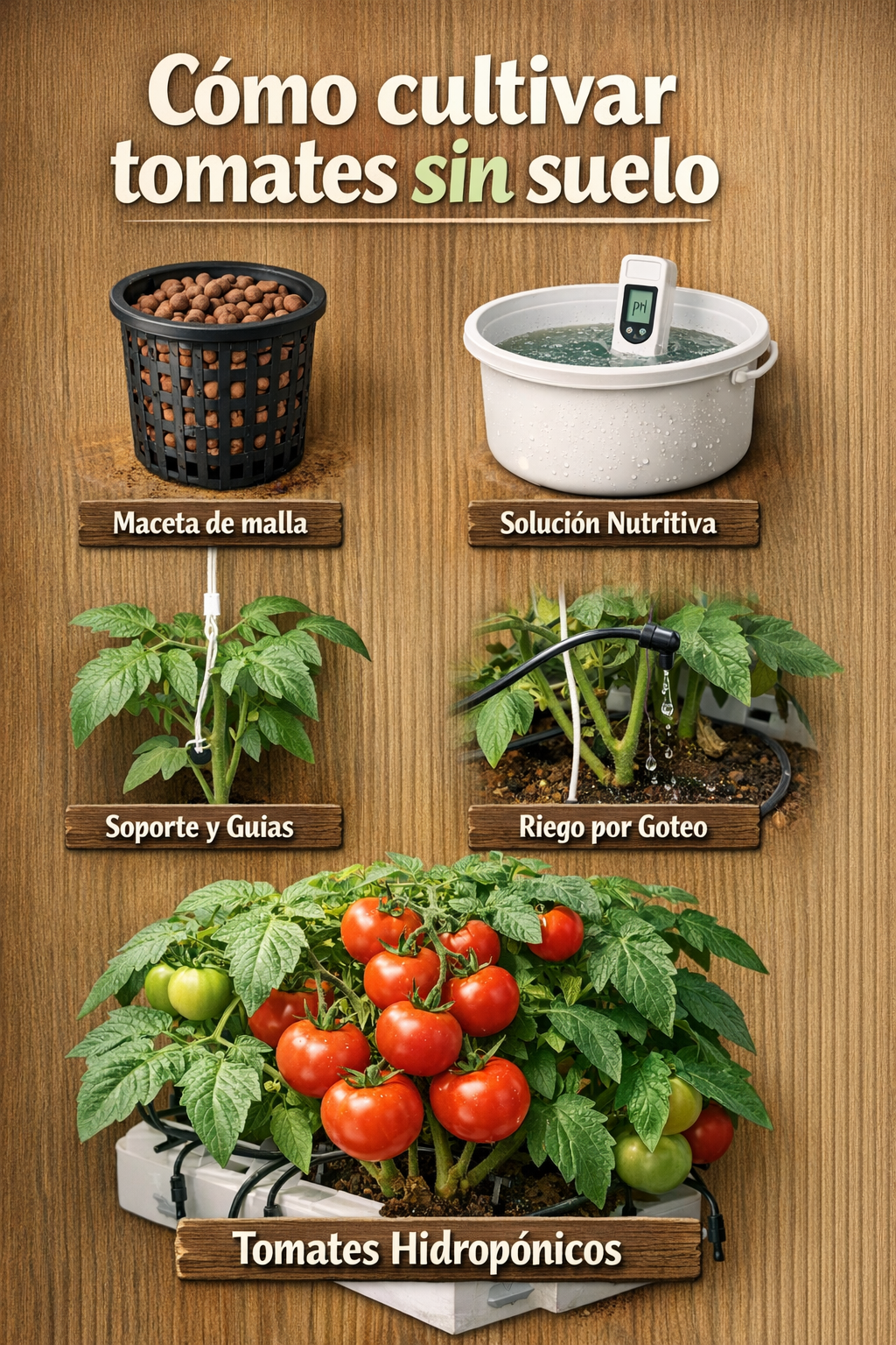 Cómo cultivar tomates sin suelo