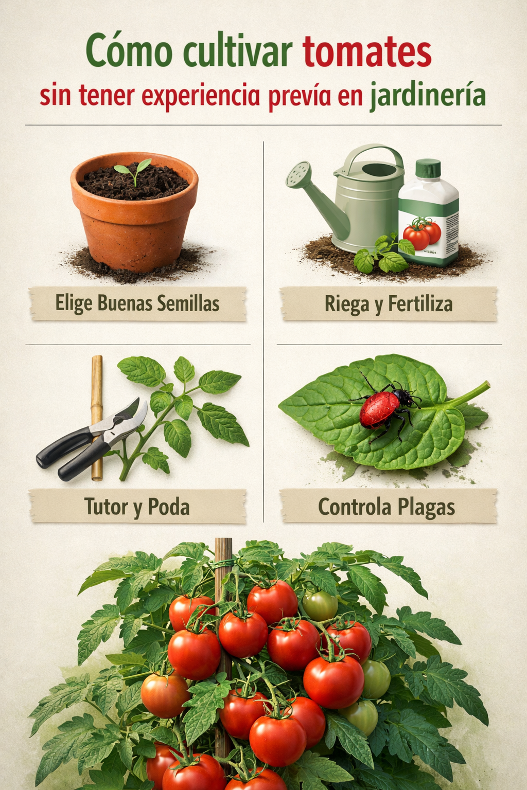 Cómo cultivar tomates sin tener experiencia previa en jardinería